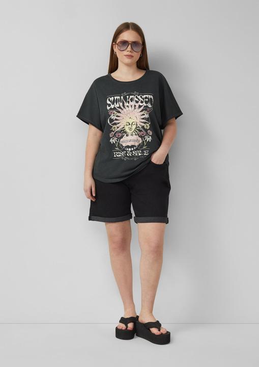 Produktbild s.Oliver Gewaschenes Oversize-Shirt mit Frontprint (46)