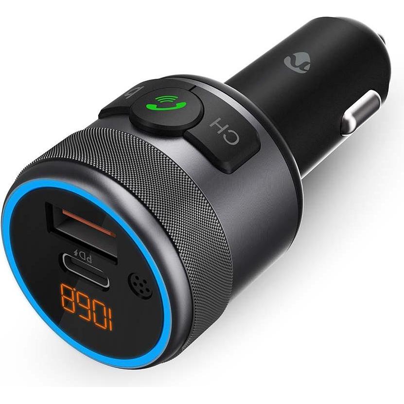 Thumbnail - Nedis, Autoradio Zubehör, Kfz Audio FM Transmitter - Fest - freisprechend - 1" - Amber Screen - Bluetooth - PD 18 W/PD 2