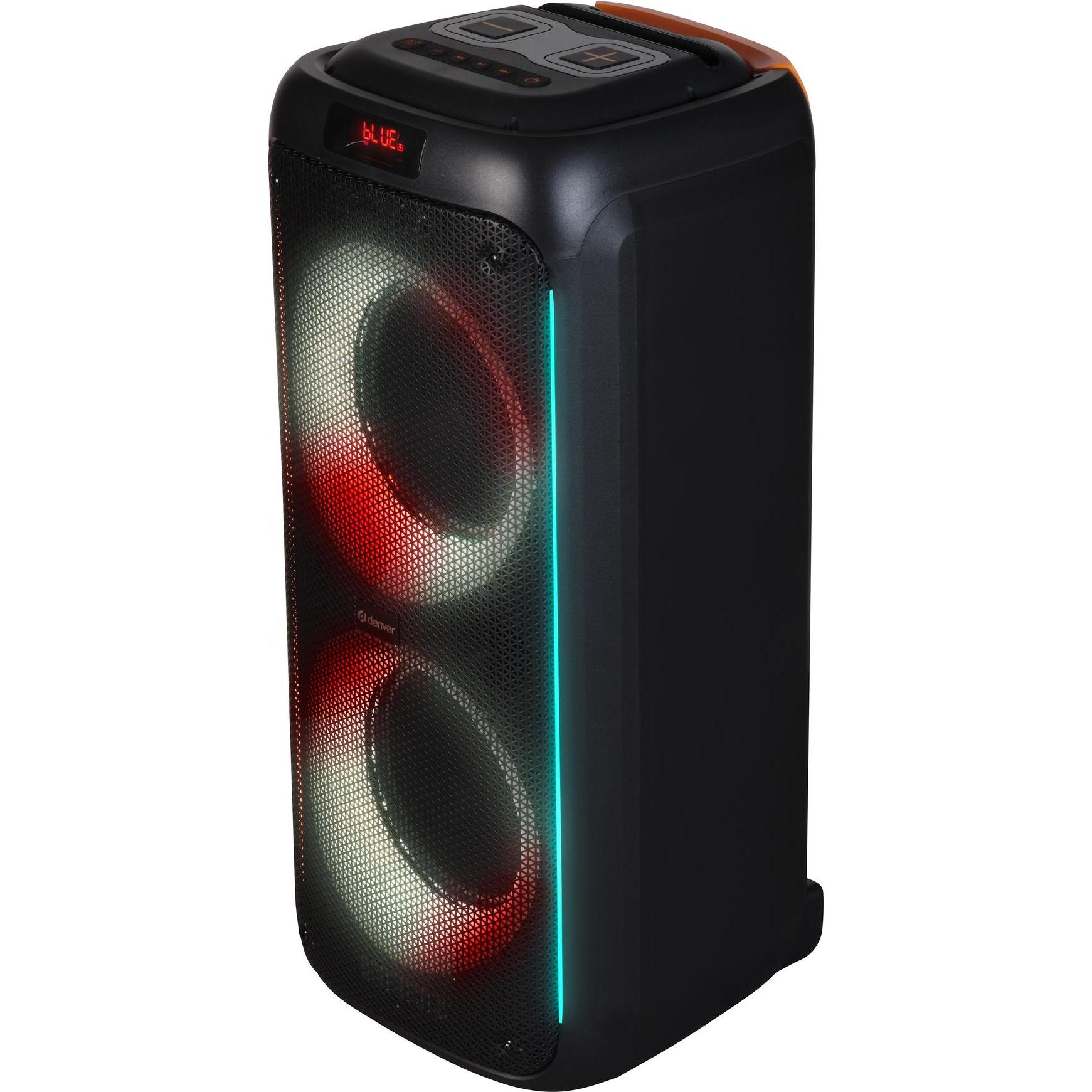 Thumbnail - Denver BPS-458 BT Party Lautsprecher schwarz (4 h, Akkubetrieb), Bluetooth Lautsprecher, Schwarz