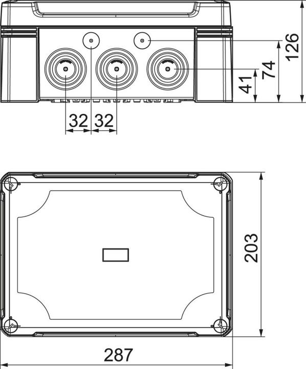 Produktbild OBO Bettermann Leergehäuse m.transp. Deckel