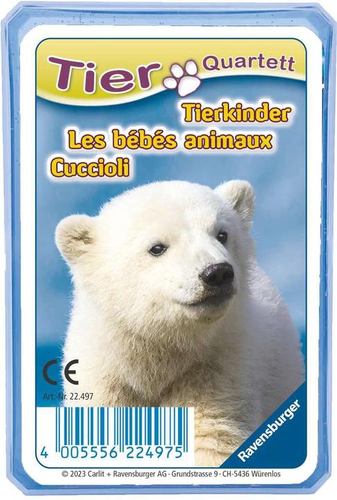 Image du produit Ravensburger Quartet: Bébé animaux (Allemand, Français, Italien)