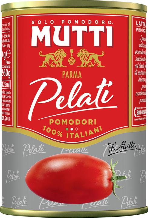 Actual product image Mutti Pelati Schaeltom. (800 g)