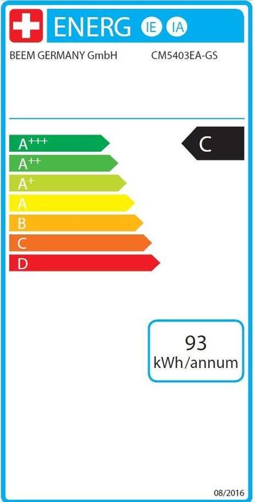 Energy Label Beem Espresso-Select-Touch