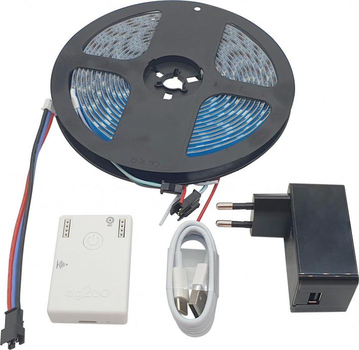 Produktbild Synergy 21 QuinLED dig2GO portable DIGITAL LED Bundle Power controller +Netzteil + RGBW Stripe (5M)