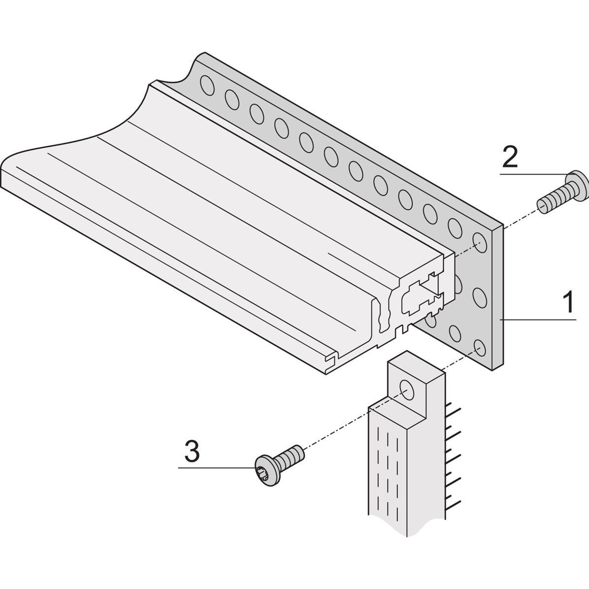 Schroff Lochschiene für Steckverbinder nach EN 60603-2 (DIN 41612) - LOCHSCH.84H, Serverschrank Zubehör