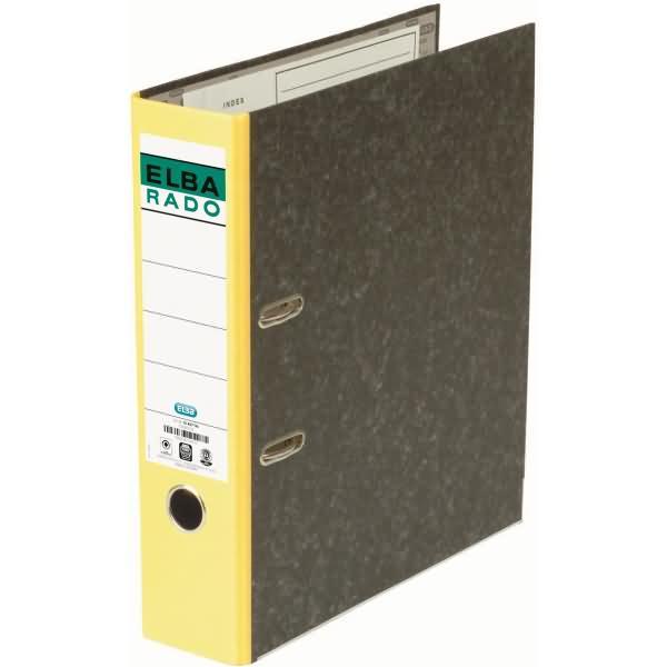 Actual product image Elba Folder rado 100022600 DIN A4 80mm cardboard yellow (100022600) (A4, 80 mm, 1 pcs.)