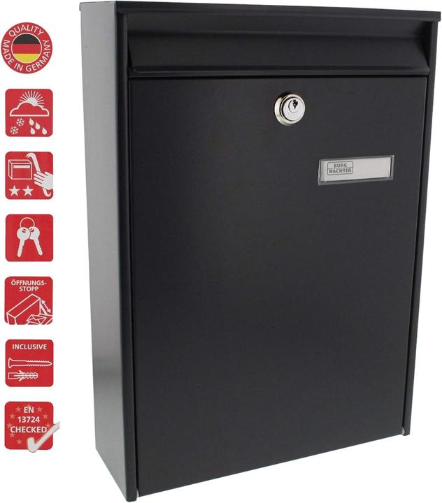 Image du produit Burg Wächter Leipzig 777 ANT Boîte aux lettres tôle d'acier anthracite (Leipzig 777 ANT)