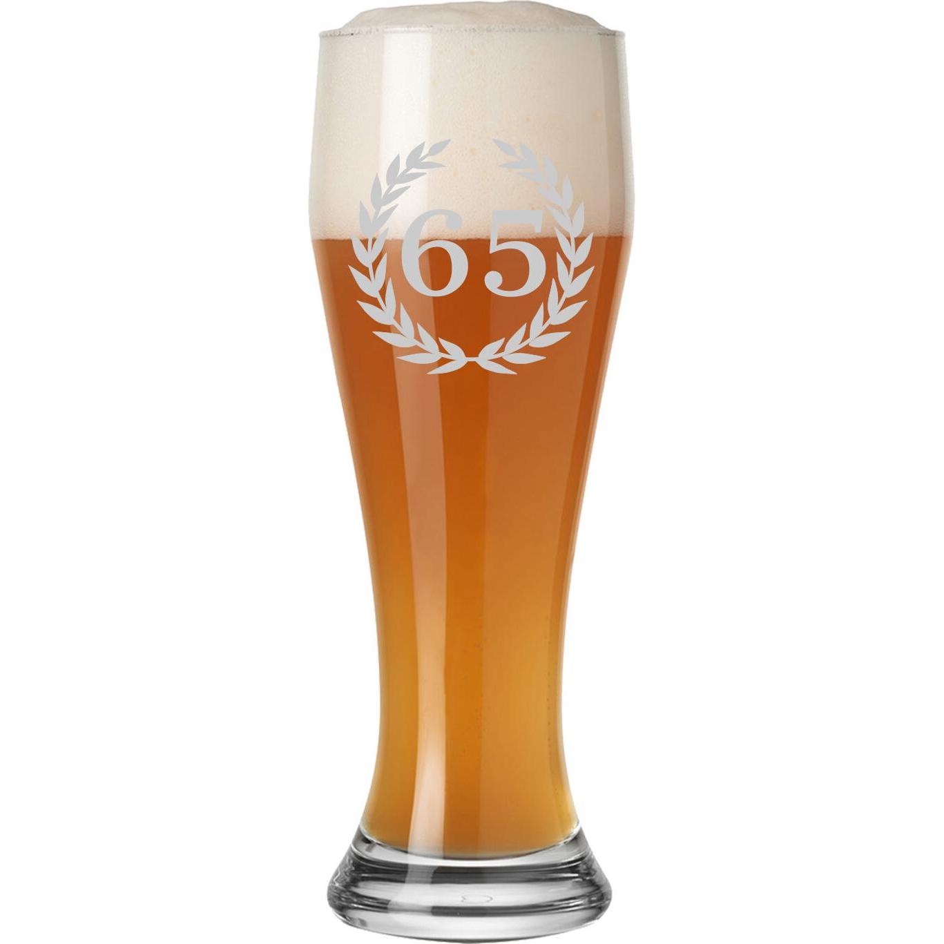 Luxentu, Biergläser, Weissbierglas mit Gravur 65. Jubiläum (0.50 l, 1 x)