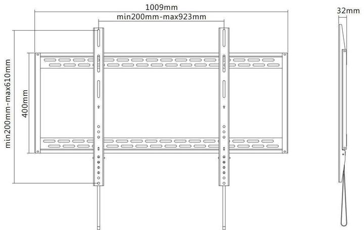 Produktbild Neomounts Lfd-W1000 (Wand, 125 kg, 60" - 100")
