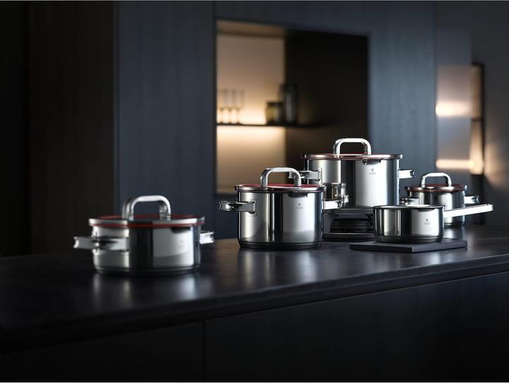 Actual product image WMF Kochtopf Bratentopf Induktion 16cm Glasdeckel 1,4l Function4 Edelstahl (16 cm, Casserole + Stewpot, Pot, Stainless steel)