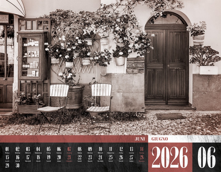 Produktbild La Dolce Vita - Italienische Lebensart Kalender 2026 (54 x 42 cm, Harter Einband, Italienisch, Deutsch)