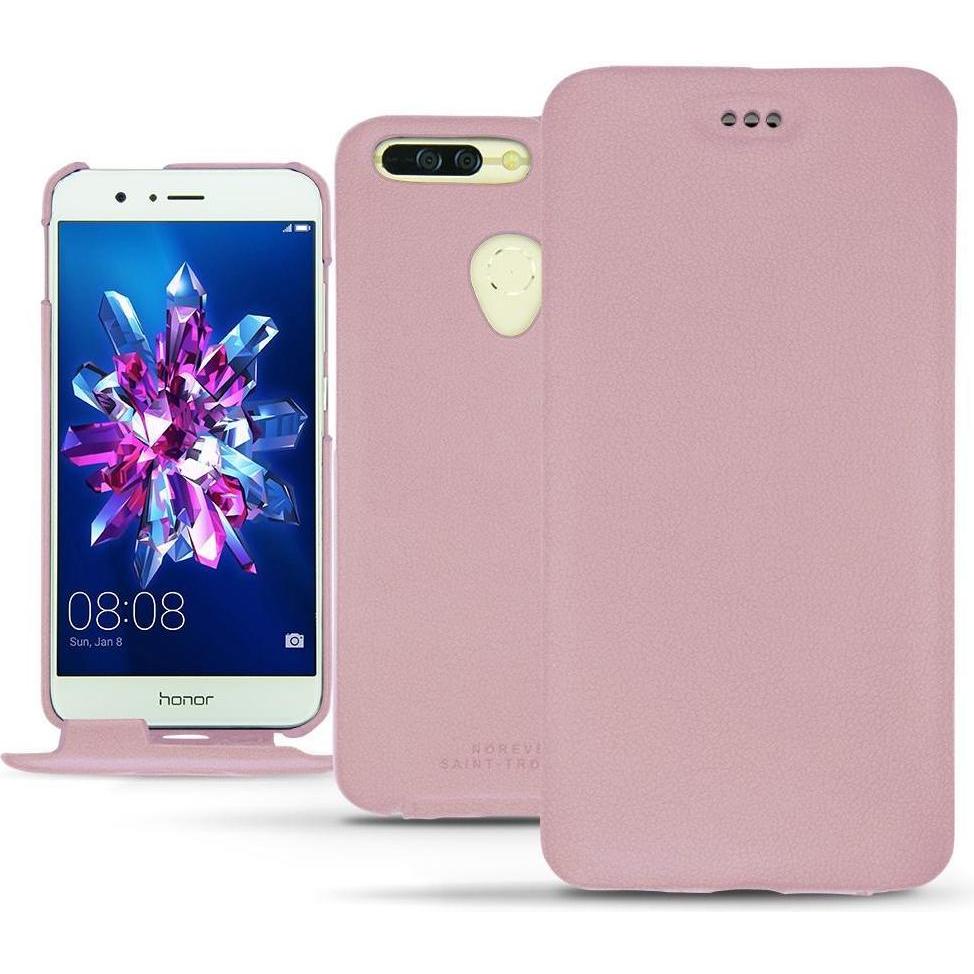 Noreve Lederschutzhülle vertikal (Honor 8 Pro), Smartphone Hülle, Rosa