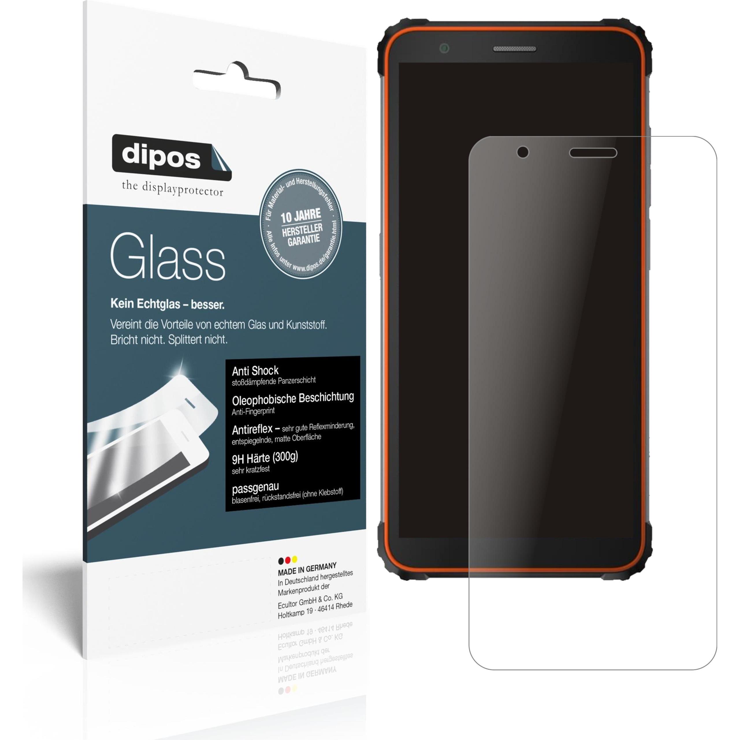 Dipos Displayschutz Anti-Shock (2 Stück, Blackview BV6600), Smartphone Schutzfolie, Transparent