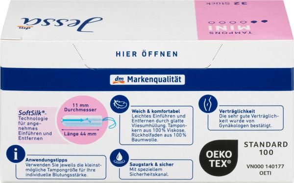 Actual product image dm Jessa Tampons Mini (32 x, Mini)