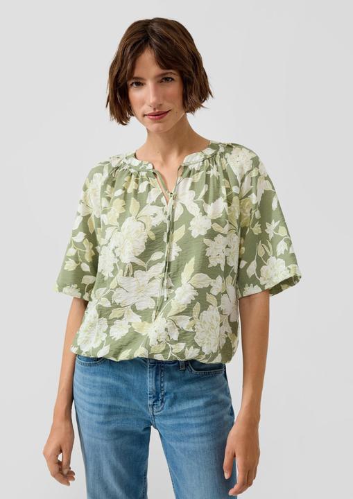 Immagine prodotto s.Oliver Bluse Fliessende Viskose-Bluse mit Raffung und Schleife (34)