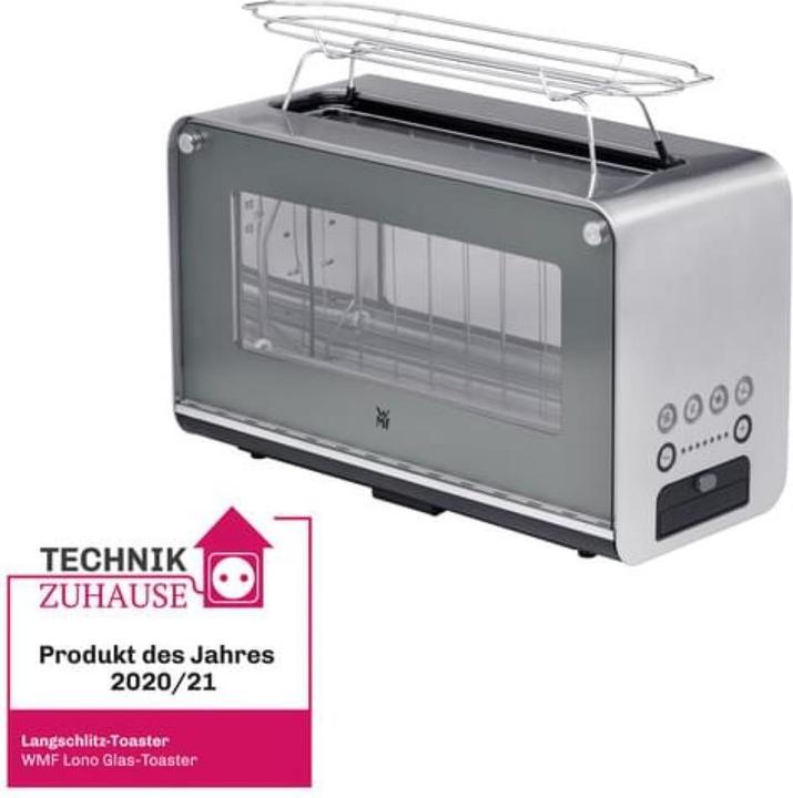 Produktbild WMF Lono Glas-Toaster mit Brötchenaufsatz