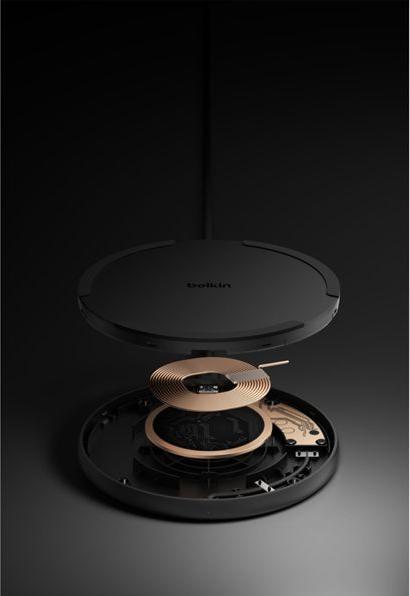 Produktbild Belkin BOOST Charge Ladepad 15W USB-C mit Netzt.schw. WIA012kqBK (15 W, 1 Port)