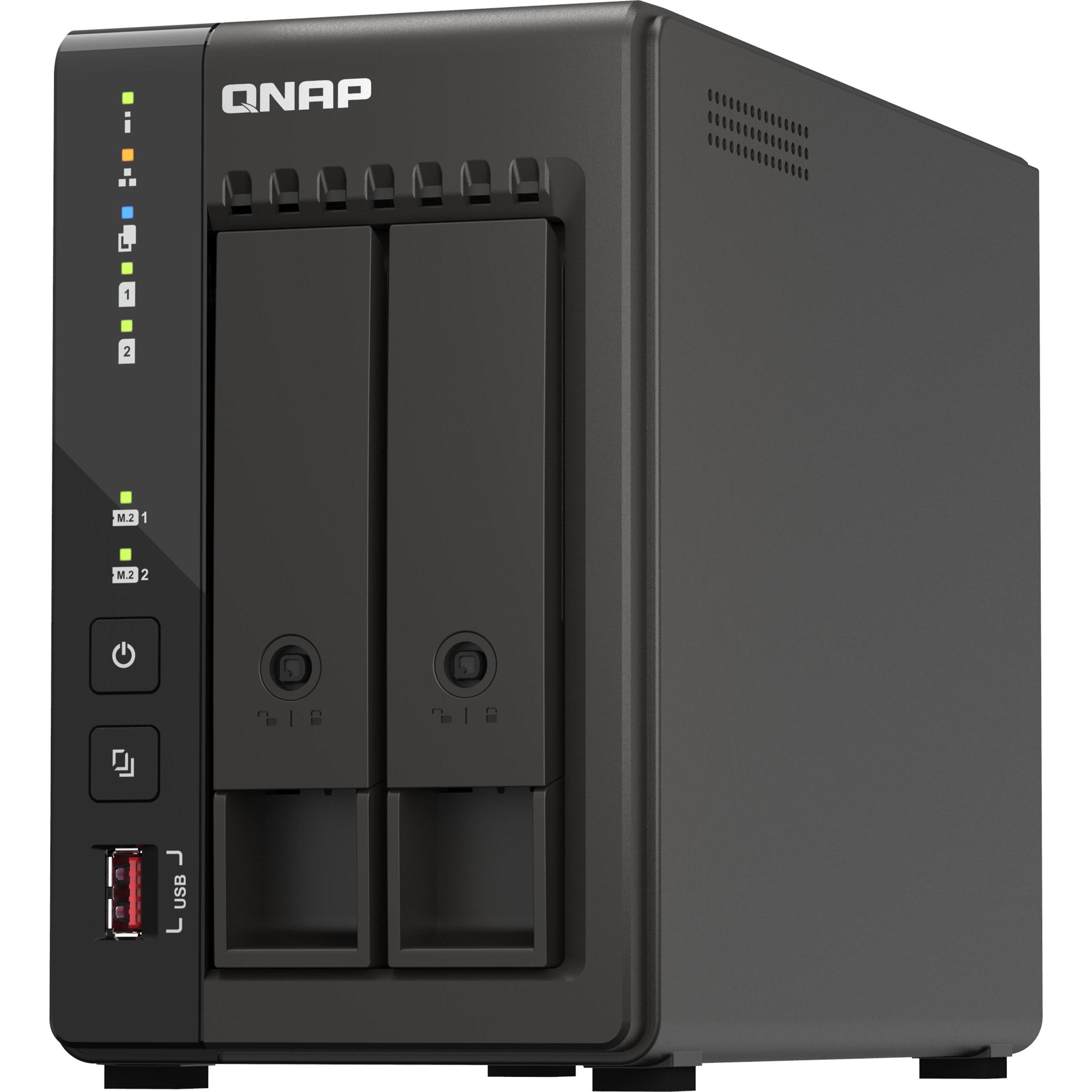 QNAP NVR QVP-21C Appliance 8ch embedded 2bay, NAS, Schwarz