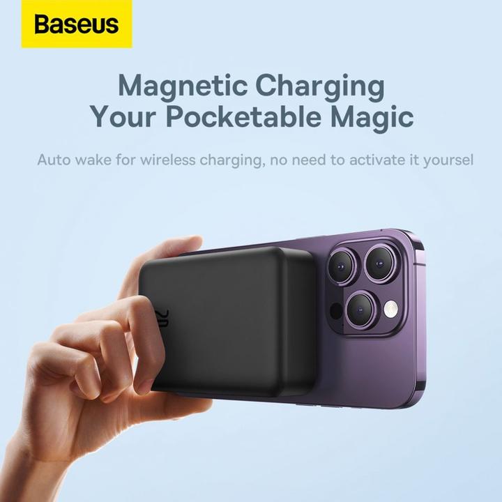 Actual product image Baseus Powerbank Magnetic Mini 20000mAh 20W (black) (20000 mAh, 20 W, 74 Wh)