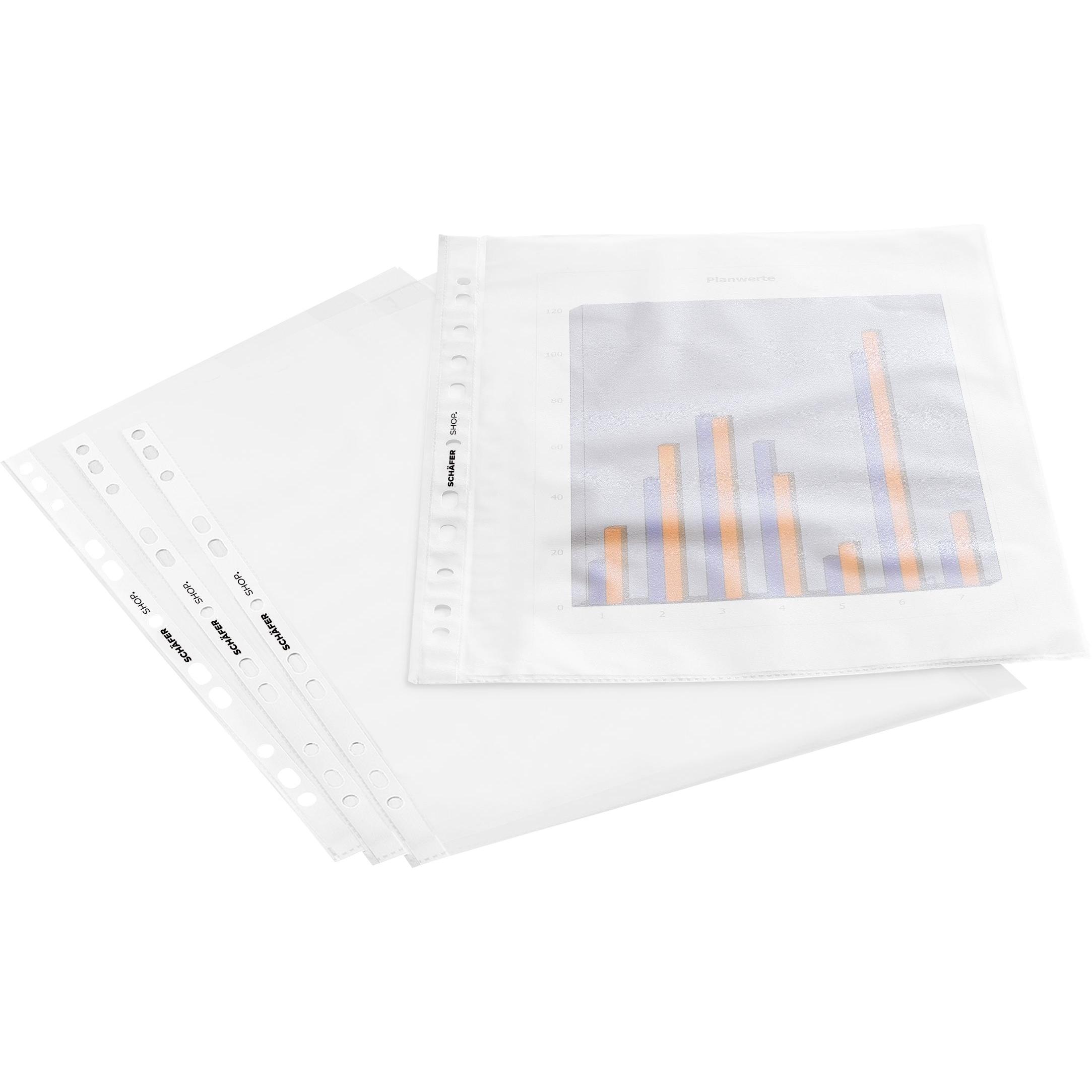 10x Schäfer Shop, Mappe, Prospekthülle Exclusiv, diverse Ausführungen, 5,50 oder 100 Stück (A4, 100 x)