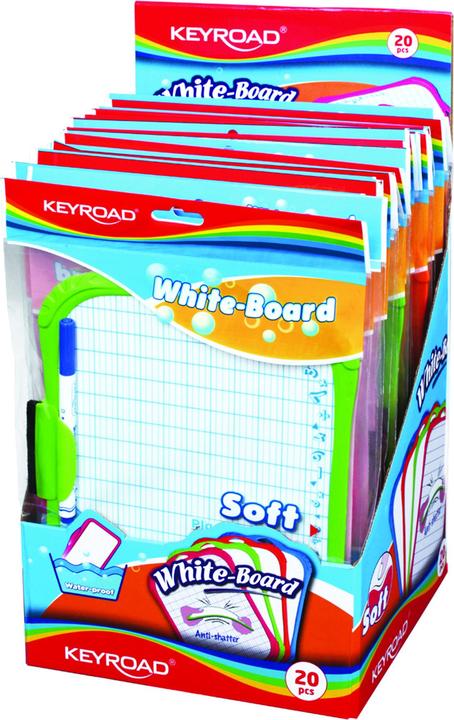 Actual product image Keyroad Mini dry erase board, for children, with marker, a4, colour mix