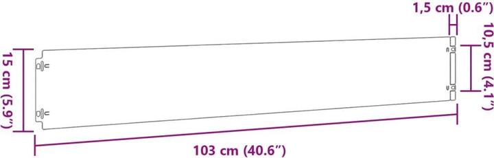 Produktbild vidaXL Rasenkante (103 cm)
