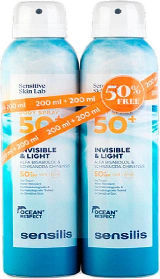 Produktbild Sensilis Body Spray Invisible & Light Spf50+ 2x200ml (Sonnenspray, SPF 50+, 200 ml, 470 g)