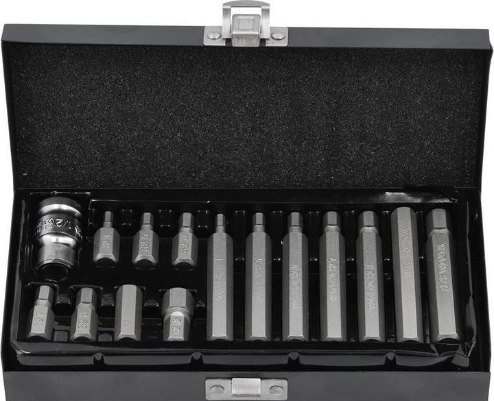 Actual product image Yato Hex H4-H12 screwdriver bits 15 pcs. (YT-0413) (Hexagonal)