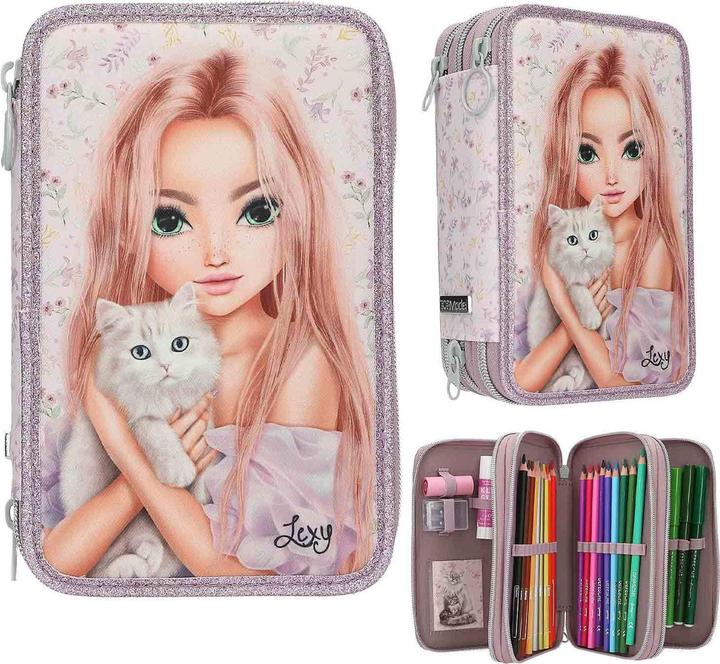 Actual product image Depesche TOPModel 3-Fach Federtasche BLOOMING KITTY