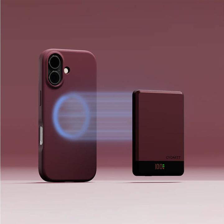 Immagine prodotto Cygnett Banca di energia MagSlim 5k - Cherry Rose (CY5644PBCHE) (5000 mAh, 20 W, 37 Wh)