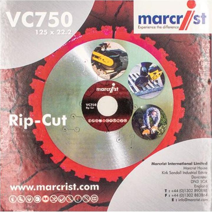 Actual product image Marcrist Diamond cutting disc VC750 Rip-Cut 230 x 22.2 mm