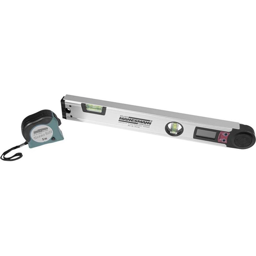 Thumbnail - Mannesmann, Winkelmesser, Digitaler Winkelmesser mit Libellen + 5 m Bandmass