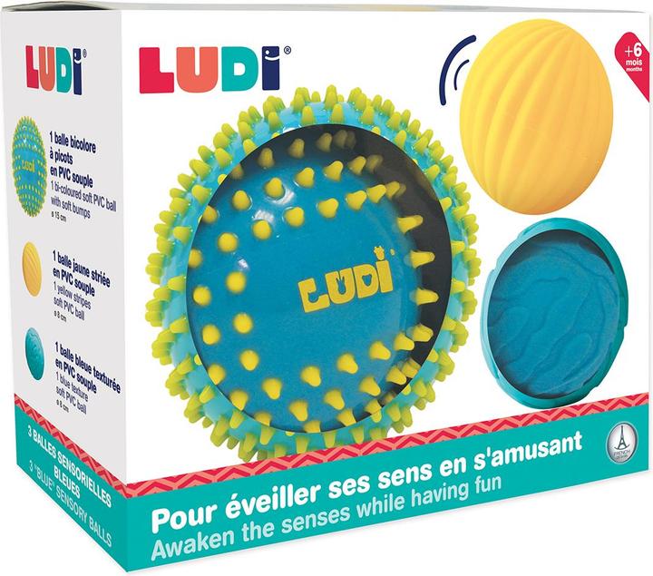 Actual product image LUDI Sensory ball set - blue - LU30021