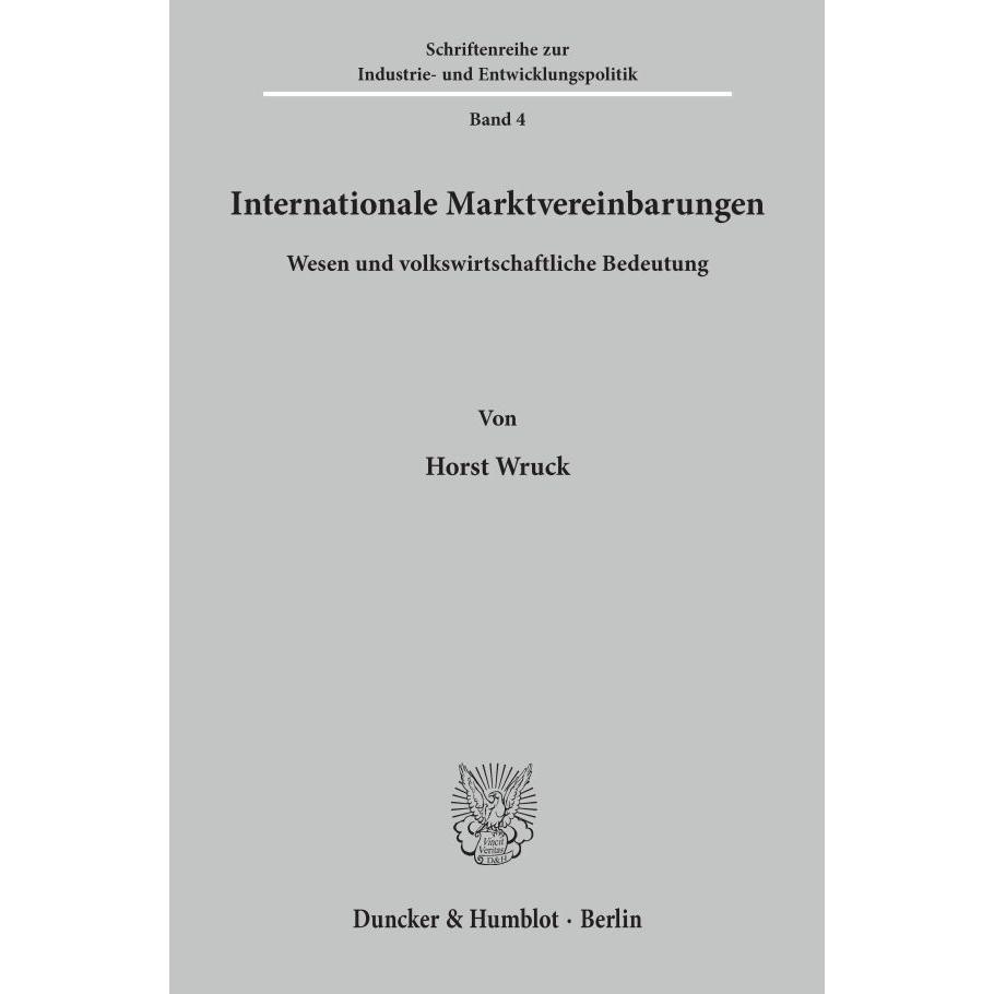 Internationale Marktvereinbarungen., Fachbücher