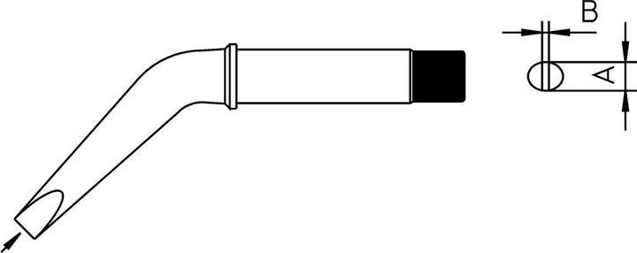 Image du produit Weller Erem Pointe à souder série CT, CT2 FX7/10,0 mm, courbée, 370 °C (Panne de soudure)