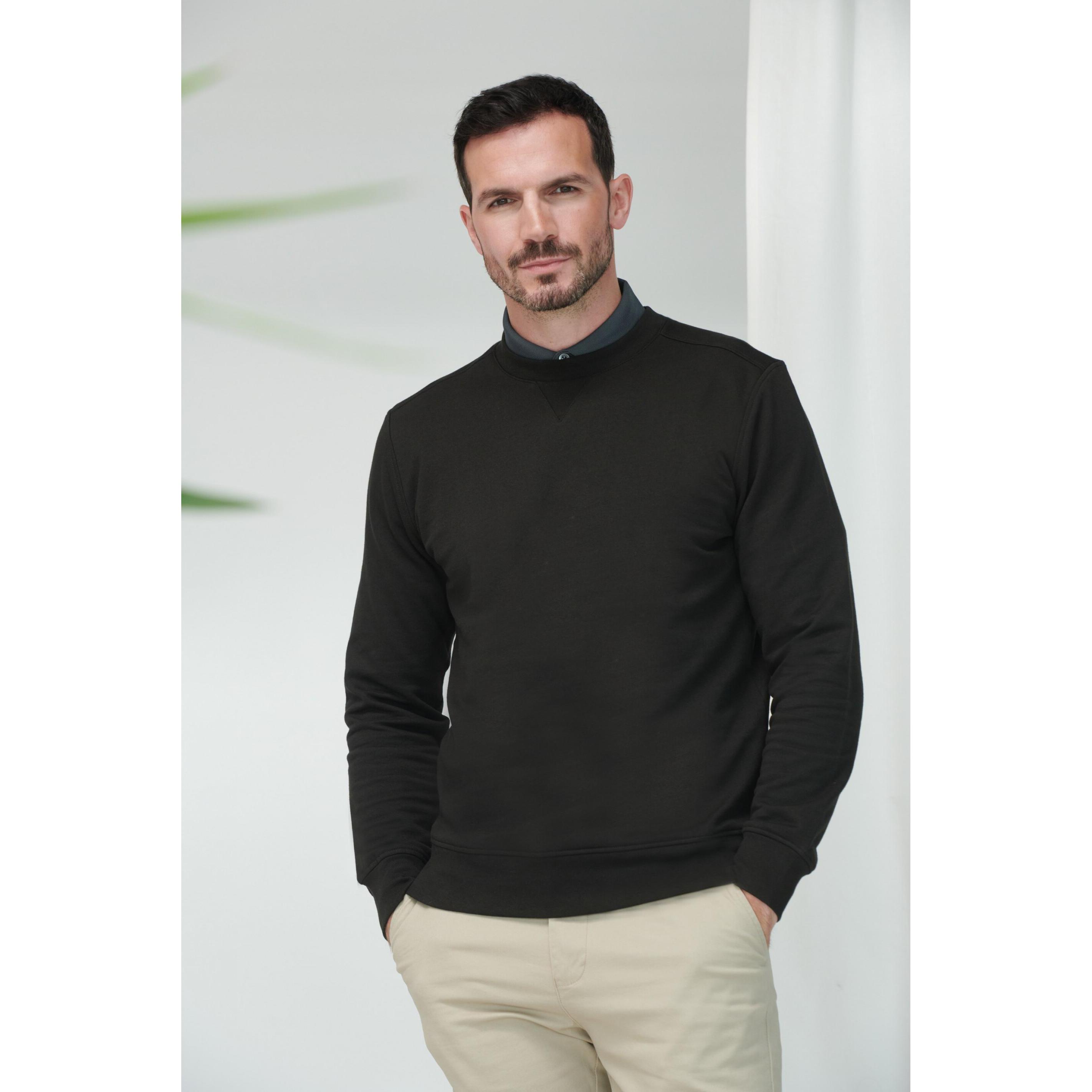 Henbury, Pullover, Sweatshirt nachhaltig, Schwarz, (XL)