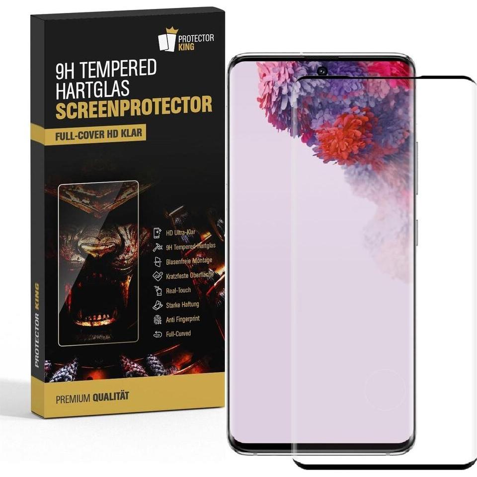 Protectorking 6x echtes Tempered 9H Panzerhartglas 3D KLAR (6 Stück, Samsung Galaxy S20), Smartphone Schutzfolie