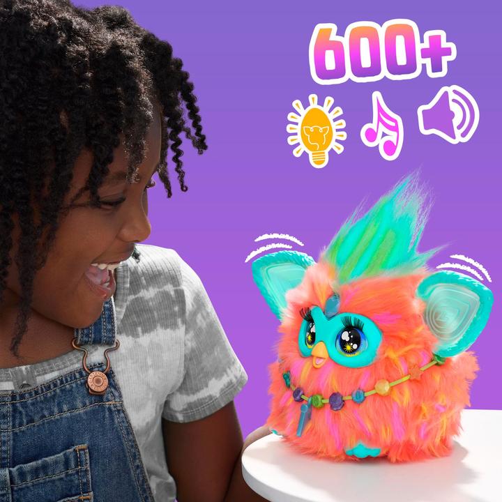 Productafbeelding Furby interactief pluchen speelgoed (oranje) - Italiaanse stemuitvoer (15 cm)