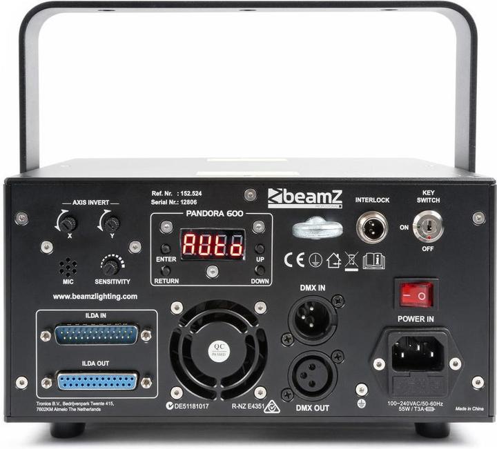 Actual product image BeamZ Pandora 600