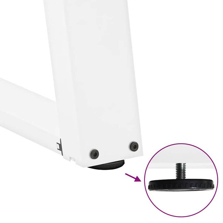 Image du produit VidaXL Pieds de table à manger en U 2 pcs. Blanc 70x(72-73) cm Acier Pied de table de salle à manger