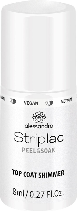Alessandro ST2 Striplac Top Coat Shimmer (White, Top coat)