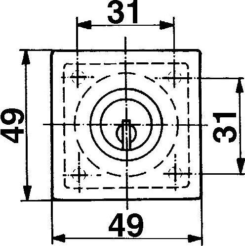 Actual product image Heusser Rotary knobs 3403 / 3404 (Door handle)