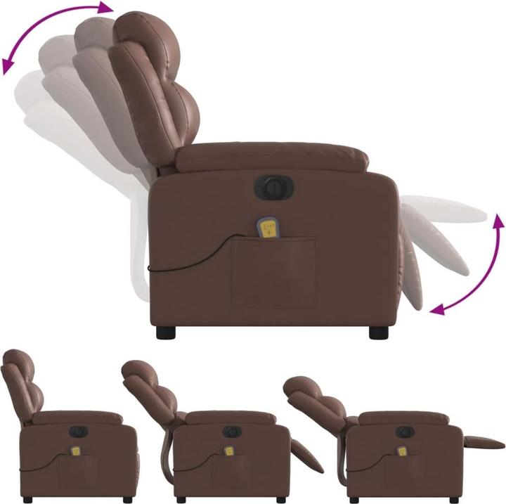 Produktbild vidaXL Massagesessel Elektrisch Sessel Fernsehsessel Relaxsessel Kunstleder