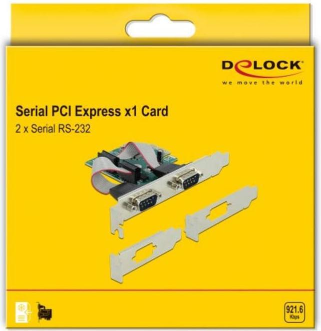 Immagine prodotto Delock Scheda PCI Express 90007 2x seriale / RS-232