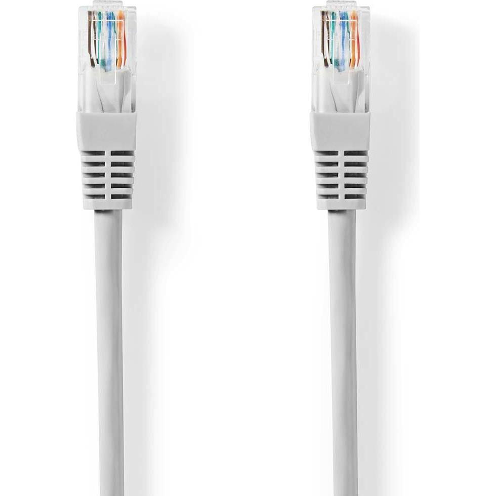 Nedis Cat 5e-Kabel U/UTP RJ45 Stecker RJ45 Stecker 3.00 m Rund PVC Grau Label (3 m), USB Kabel