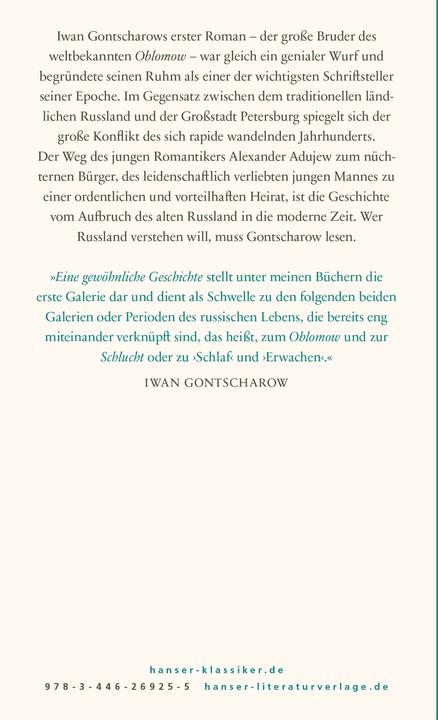 Produktbild Eine gewöhnliche Geschichte (Deutsch, Ivan Gontscharow, Iwan Gontscharow, Vera Bischitzky, 2021)