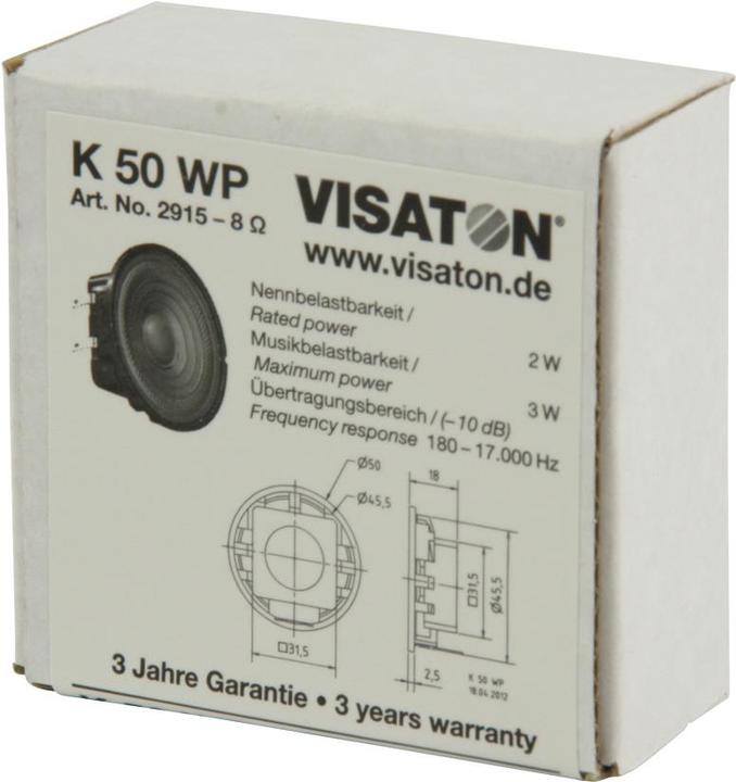 Actual product image Visaton Full range loudspeaker K 50 WP,8 Ohm
