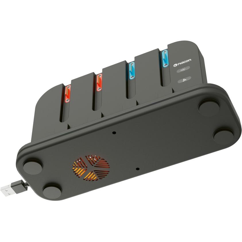 Bigben RGB-Multicharge Docking Station, Accessori per controller gaming, Nero, Multicolore
