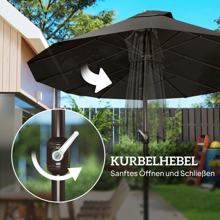 Image du produit Outsunny Doppel-Sonnenschirm (2.65 m)