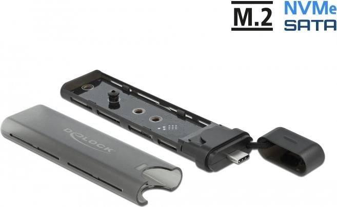 Immagine prodotto Delock Custodia esterna USB-C, NVME&SATA M.2, avviabile, 10Gbps (M.2 2242, M.2 2230, M.2 2260, M.2 2280)